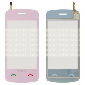 Сенсорный экран (тачскрин) для Vodafone 547, розовый